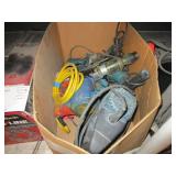 BOX OF ASSORTED POWER TOOLS