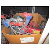 BOX OF ASSORTED POWER TOOLS