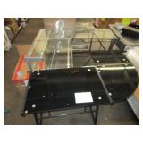 LOT OF 2 GLASS DESKS:
