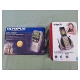 1 LOT W/VOICE RECORDER, CORDLESS PHONE
