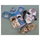 1 LOT W/MASQUERADE MASKS- WALL HANGING