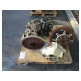 PALLET OF ASSORTED MARINE ENGINES & GEAR BOX