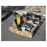 PALLET OF ASSORTED PARTS & AUTOMOTIVE FLUIDS