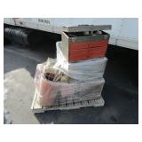PALLET OF ASSORTED TOOLBOXES, CRATES, PLANT POTS