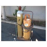 OXY/ACETELYNE TANK W/ TORCH & DOLLY