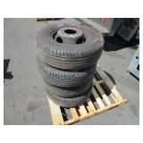 4 TIRES W/ SOME RIMS, SIZE LT245/75R16
