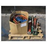 PALLET OF HYDRAULIC HAND PUMPS W/ HOSES