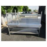 3 METAL KITCHEN PREP TABLES