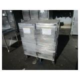 2 METAL BEVLES WARMING CABINETS