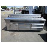 STAINLESS STEEL PREP TABLE