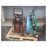 PALLET WITH LINCOLN WELDER & ELECTRONIC REEL WTIH