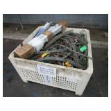 BOX OF ASSORTED POWER TOOLS & OTHER MISC