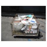 CAGE OF ASSORTED DISHES: