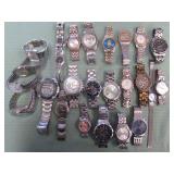 1 BAG W/SILVER TONE WATCHES