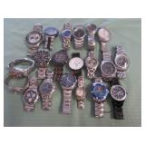 1 BAG W/SILVER TONE WATCHES