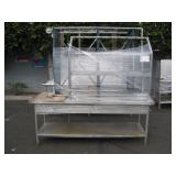 STAINLESS STEEL TABLE & ROLLING CART
