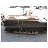 PALLET OF WOOD FOLDING TABLES