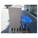 PALLET OF FILE CABINET & WHEEL BARROW