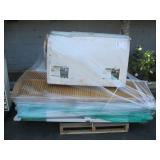 PALLET WITH WOODEN SCREEN DOORS & COMPOSTING