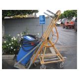 HEAVY EQUIPMENT DOLLY WITH TRASH & ASSORTED