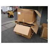 A PALLET OF BOXES WITH REAR VIEW MIRRORS