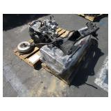 A PALLET WITH SUSPENSIONS & TRANSMISSIONS
