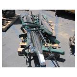 PALLET WITH TRUCK STEP RAILS & ASSORTED BENCH