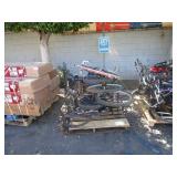 A PALLET WITH BICYCLES