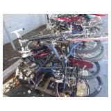 A PALLET WITH BICYCLES
