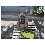 A PALLET WITH PLATE COMPACTER & POWER TOOLS