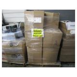 A PALLET OF BOXES WITH OFFICE TELEPHONES