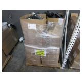 A PALLET OF BOXES WITH OFFICE TELEPHONES