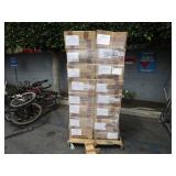 A PALLET WITH BOXES OF ASSORTED AUTOMOTIVE PARTS