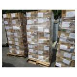 A PALLET WITH BOXES OF ASSORTED AUTOMOTIVE PARTS