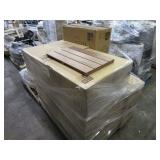 A PALLET WITH HOUSE FURNITURE