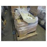 A PALLET WITH PAPER TOILET DISPENSER & KITCHEN