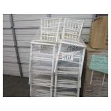 LOT OF WHITE CHAIRS