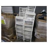 LOT OF WHITE CHAIRS