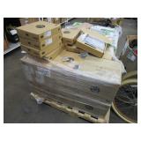A PALLET WITH OFFICE TELEPHONES