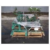 PALLET WITH GREENLEE REEL STANDS