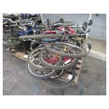 A PALLET WITH BICYCLES