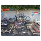 A PALLET WITH BICYCLES
