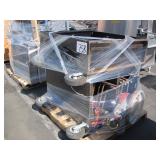 PALLET WITH FLOOR BUFFER, WHEELED CART & FOLDING