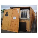 VAULT WITH MISCELLANEOUS HOUSEHOLD ITEMS