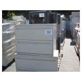 ROW OF ASSORTED FILING CABINETS