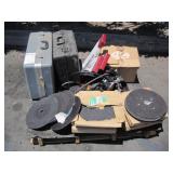 PALLET WITH GRINDING WHEELS & 2 LEAK LOCATING