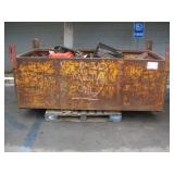 METAL HOPPER WITH ASSORTED SHOP TOOLS