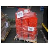 PALLET OF ORANGE HUSKY 25 GAL BUCKETS