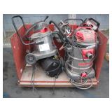 LOT WITH 2 SHOPVACS AND 2 JUMPER BOXES