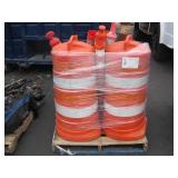 LOT WITH ORANGE TRAFFIC CONES